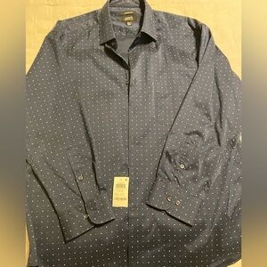 Men's Blue Polka Dot Shirt